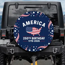 America 250th Birthday United States Map Flag - Anniversary Celebration Gift for Veterans Spare Tire Cover