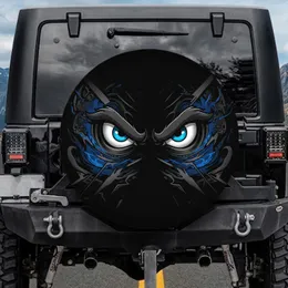 Menacing Blue Eyes Aggressive Tendrils Lurking Power - Vehicle Power Decor Spare Tire Cover