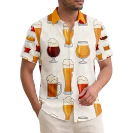 Pilsner Pint Steins Beer Glasses Hibiscus - Craft Beer Lover Party Gift Hawaiian Shirt
