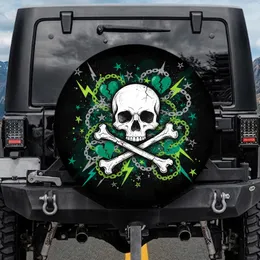 Distressed Skull Crossbones Chains Hearts - Rebel Culture Auto Accessory Spare Tire Cover