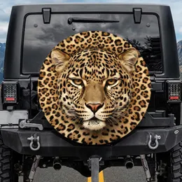Strong Contrast Leopard Spot Fur - Wildlife Lover Auto Accessory Gift for Vehicle Decor Spare Tire Cover