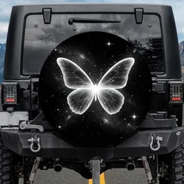 Glowing Butterfly Stars Night Sky Travel Accessory for Stargazers Spare Tire Cover