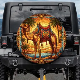 Sun-Drenched Camel Jeweled Saddle Desert Oasis Middle Eastern - Home Decor Gift Spare Tire Cover