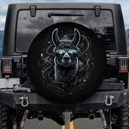 Black Llama Aviator Sunglasses - Travel Essentials Gift for Llama Lover Spare Tire Cover