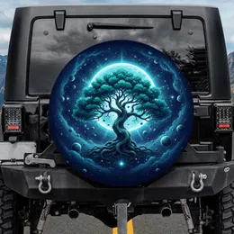 Tree of Life Celestial Moon Cosmic Orbs - Fantasy Lover Home Decor Gift Spare Tire Cover