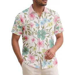 Tropical Branching Floral Sprays Blooms Buds Leaves - Home Decor Gift Hawaiian Shirt