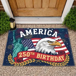 Bald Eagle America Flag Statue of Liberty - 250th Anniversary Celebration for Veterans Doormat