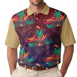 Venetian Carnival Masks Feathers Filigree - Carnival Celebration Gift for Mask Lover Men's Polo Shirt