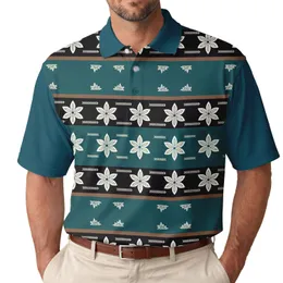 Eight Petal Stars Zigzag Arrow Triangles - Everyday Style Gift Men's Polo Shirt