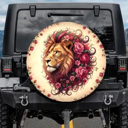 Lion Head Flower Mane with Lush Botanicals - Wildlife Lover Gift Spare Tire Cover