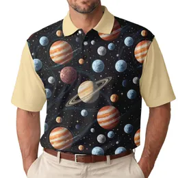 Cosmic Planets Celestial Bodies - Space Lover Gift for Stargazing Enthusiast Men's Polo Shirt