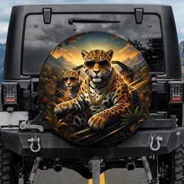Anthropomorphic Jaguars Aviator Sunglasses Jungle - Adventure Travel Gift Spare Tire Cover