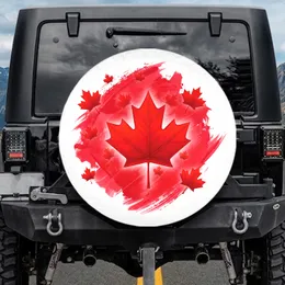 Canadian Maple Leaf with Smaller Leaves - Canada Day Heritage Gift for Canadian Patriot Spare Tire Cover