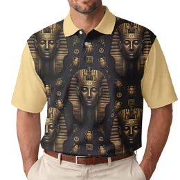 Ancient Egyptian Pharaoh Mask Scarab - History Lover Gift for Enthusiasts Men's Polo Shirt