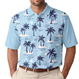 Palm Tree Island Water Tropical Holiday - Beach Getaway Gift Men's Polo Shirt