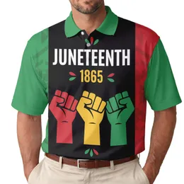 Three Raised Fists Juneteenth 1865 Celebration - Freedom Day Commemoration Gift Men's Polo Shirt