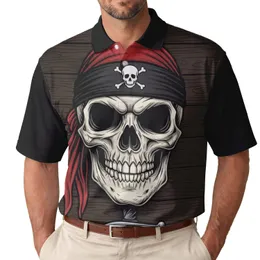 Pirate Skull Bandana Crossbones Sword - Ship Adventure Gift Men's Polo Shirt