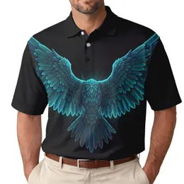 Majestic Symmetric Layered Spread Feathered Wings - Wildlife Lover Gift for Bird Lovers Men's Polo Shirt