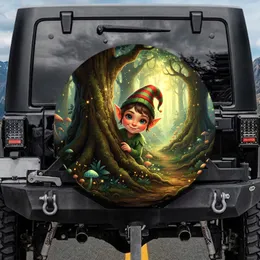 Young Elf Ancient Forest Glowing Mushrooms - Fantasy Lover Gift Spare Tire Cover