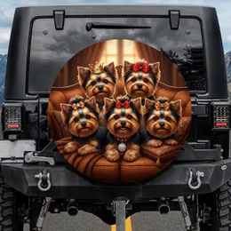 Yorkshire Terriers Birthday Girl Dogs - Birthday Celebration Gift for Dog Lover Spare Tire Cover