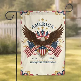 Bald Eagle American Flag 1776-2026 - USA 250th Anniversary Independence Day Gift for Veterans Garden Flag