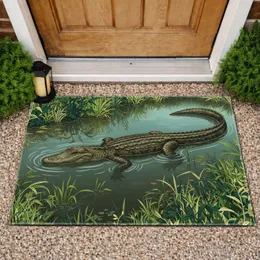 American Alligator Swamp Water Marsh - Wildlife Lover Home Decor Gift Doormat