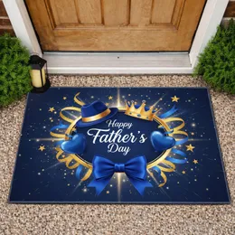 Fedora Hat Bow Tie Crown Heart Balloons - Father's Day Gift for Dad Doormat