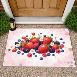 Vibrant Berry Blossom Cluster - Everyday Home Decor Gift for Fruit Lover Doormat