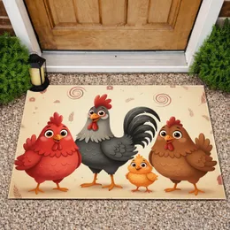 Cartoon Farm Birds Farmhouse Decor Gift for Farm Lover Doormat