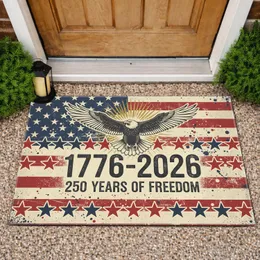 Bald Eagle 1776-2026 Freedom Flag - Independence Day Gift for History Enthusiasts Doormat
