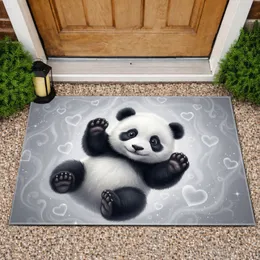 Baby Panda Wide Eyes Hearts Stardust - Home Decor Gift for Wildlife Lover Doormat