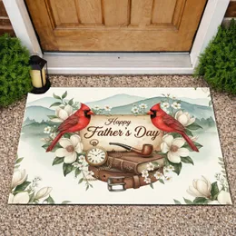 Happy Father's Day Cardinals Pocket Watch Pipe Belt - Father's Day Gift for Dads Doormat