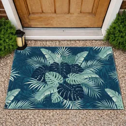 Tropical Jungle Botanical Monstera Banana Palm Leaves - Home Decor Gift Doormat