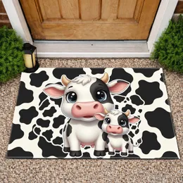 Cartoon Cow Baby Calf Pink Nose Cow Print - Farmhouse Decor Gift for Cow Lover Doormat