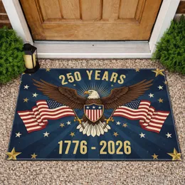 Bald Eagle American Flag Shield - 1776-2026 250th Anniversary for Veterans Doormat