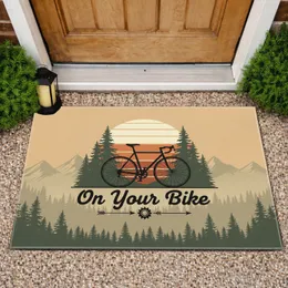 Black Road Bicycle On Your Bike - Cycling Adventure Home Decor Doormat