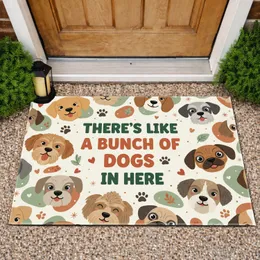 There's Like a Bunch of Dogs in Here Dog Faces - Home Decor Gift for Dog Lovers Doormat