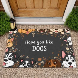 Cartoon Dogs Hope You Like DOGS - Dog Lover Home Decor Gift Doormat