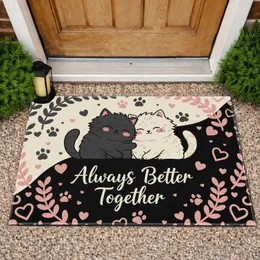 Sweet Cats Embracing Always Better Together - Home Decor Gift for Cat Lover Doormat