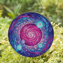 Cosmic Planet Galaxy Swirls Celestial Spheres - Home Decor Gift for Astronomy Lover Stained Glass Suncatcher