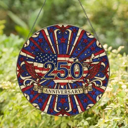 United States Map Eagle 250TH Anniversary - Patriotic Decor Gift for Veterans Stained Glass Suncatcher
