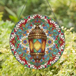 Moroccan Lantern Diamond Lozenge Filigree Arabesque - Luminous Home Decor Gift Stained Glass Suncatcher