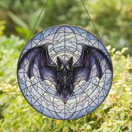 Bat with Spread Wings Celestial Sky Home Decor Gift for Bat Lover Stained Glass Suncatcher