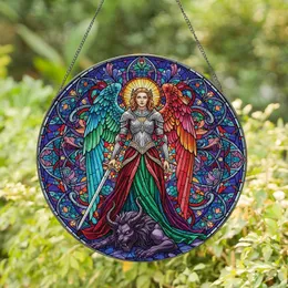 Archangel Warrior Woman Demonic Creature - Home Decor Gift for Spiritual Lover Stained Glass Suncatcher