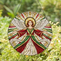 Female Angel Halo Wings Celestial Starbursts - Home Decor Gift for Angel Collectors Stained Glass Suncatcher