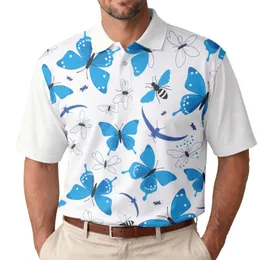 Butterflies Bees Insect Silhouettes - Nature Lover Gift for Bug Enthusiasts Men's Polo Shirt