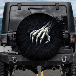 Menacing Clawed Hand Jagged Rock Shadowy Abyss - Rugged Style Gift Spare Tire Cover
