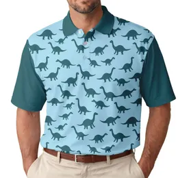 Long-necked Brontosaurus T-Rex Dinosaurs - Paleontology and Prehistoric History Fan Gift Men's Polo Shirt