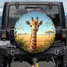 Majestic Giraffe African Savanna - Wildlife Lover Gift for Giraffe Lover Spare Tire Cover