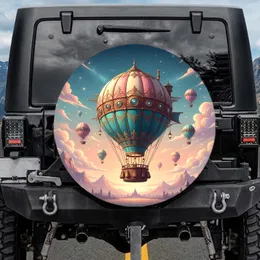 Steampunk Airship Celestial Castles - Travel Gift for Adventure Seeker Spare Tire Cover